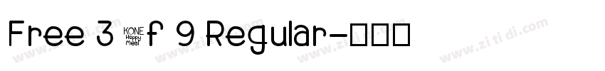 Free 3 of 9 Regular字体转换